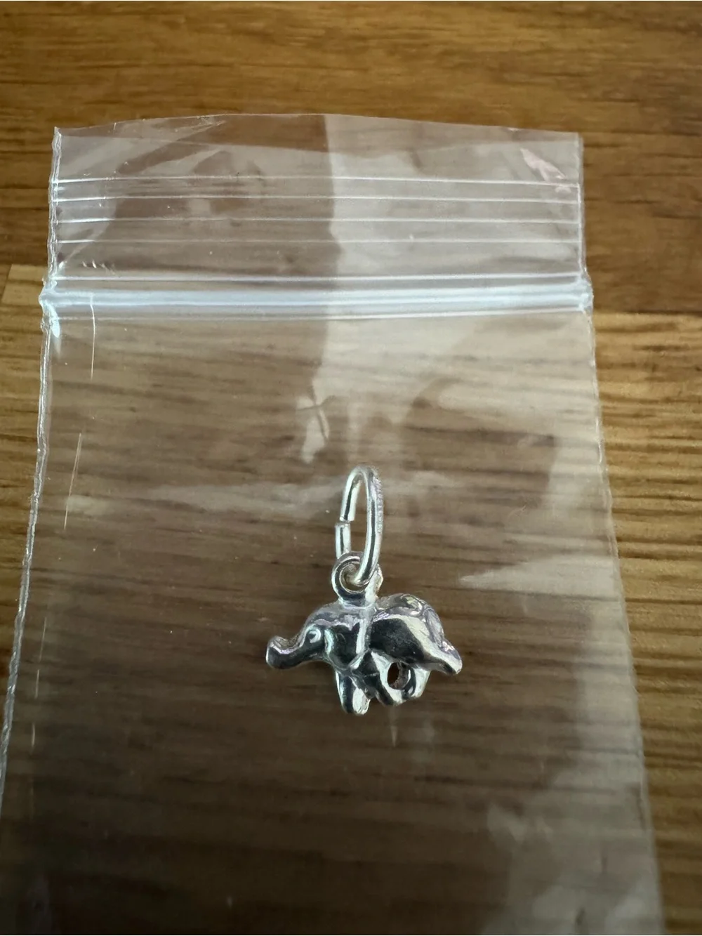 Sterling Silver Elephant Charm Pendant - Silver